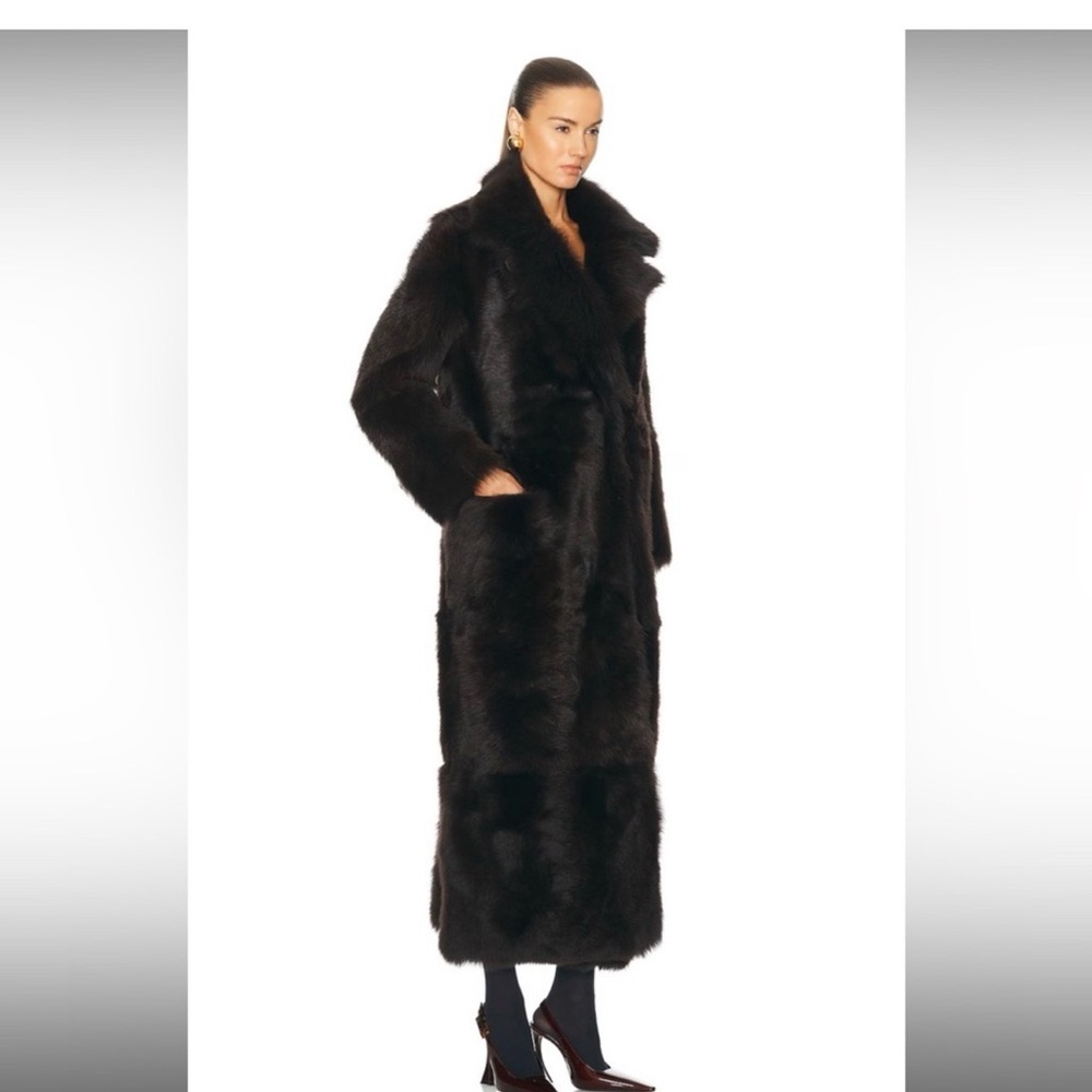 Nour Hammour “Evita” Long Coat – Chocolate Fondant - Picture 4 of 7